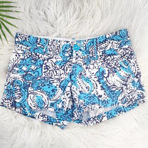 Lilly Pulitzer Walsh Shorts Ariel Blue Hippy Shake